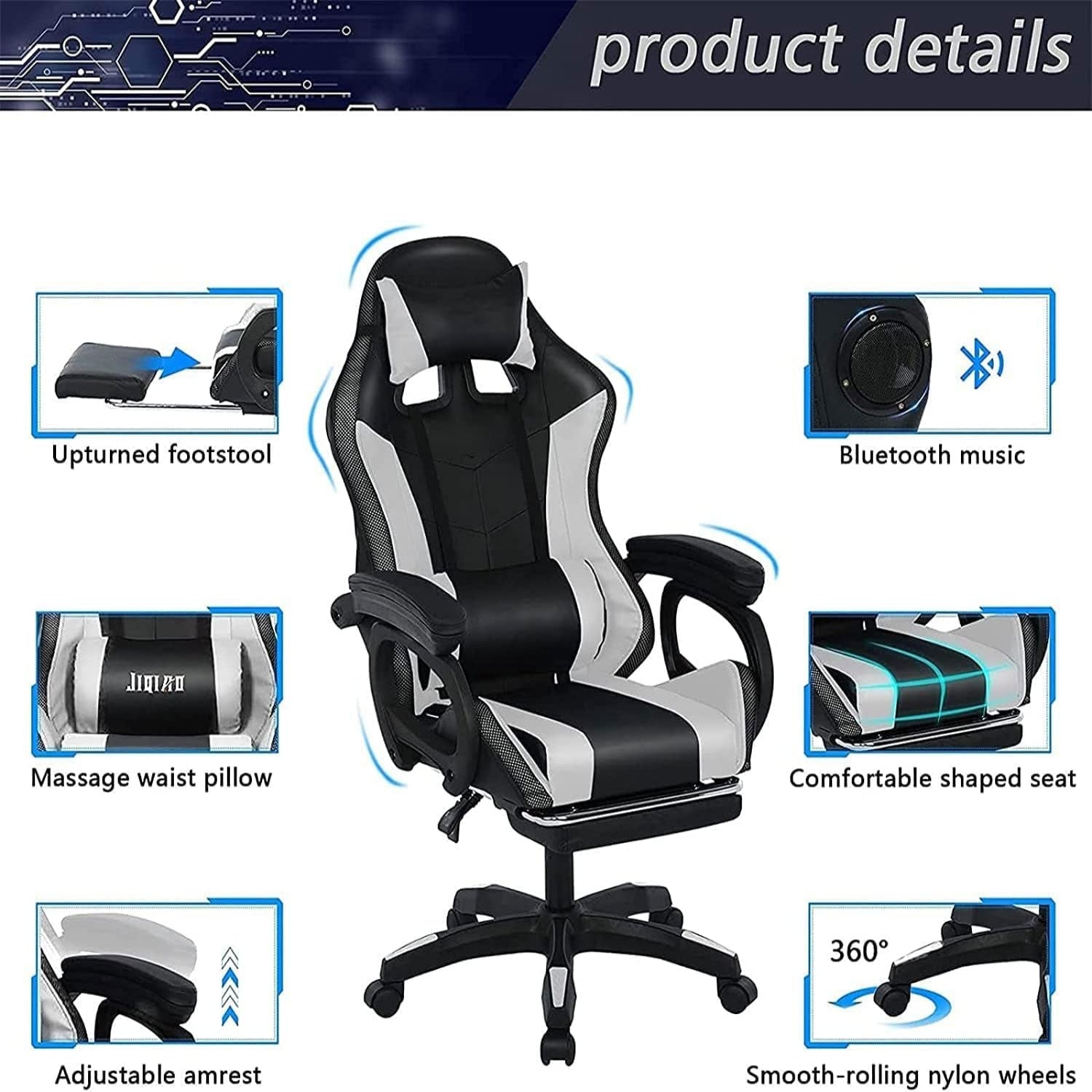 X Rocker Gaming Chair Gaming Chair with RGB Lighting and Speakers, Ergonomic Gaming Chair with Footrest and 7-Point Massage Function, 150° Tiltable Office Chair Gaming Chair for Adults,Red