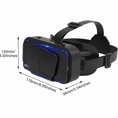 Virtual Reality VR Headset 3D Glasses, VR Headset Support 4.7-7 Inch Version Virtual Reality Glasses Stereo Headphones 3D Glasses, VR Glasses for TV, Movies, Video Games(Black)